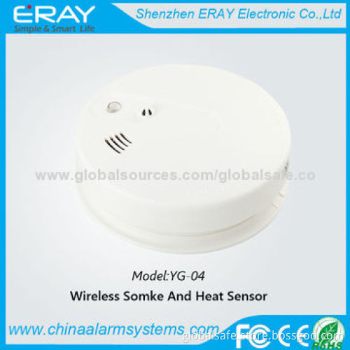 Heat & Photoelectric Smoke Alarm with red LED flash/433/315mhz
